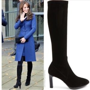 Aquatalia Rhumba Boots in Water Resistant Black Suede